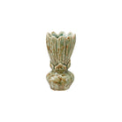 Stoneware Flower Shaped Vase, Green (Each One Will Vary)