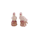 Hand-Painted Stoneware Bird, Pink, 2 Styles (Each One Will Vary)