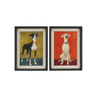 Wood Framed Glass Wall Decor with Dog & Bobbin Frame, 2 Styles