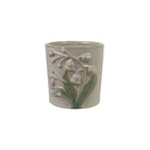 Hand-Painted Embossed Stoneware Planter (Holds 3" Pot) (Each Varies)