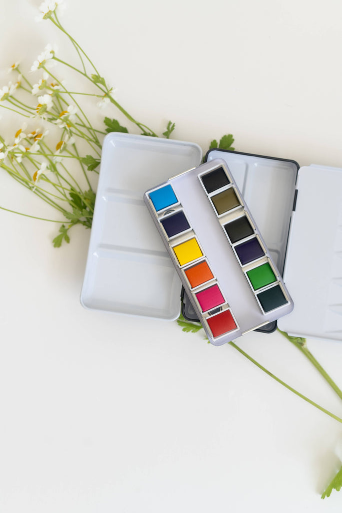 12 COLOR WATERCOLOR PALETTE