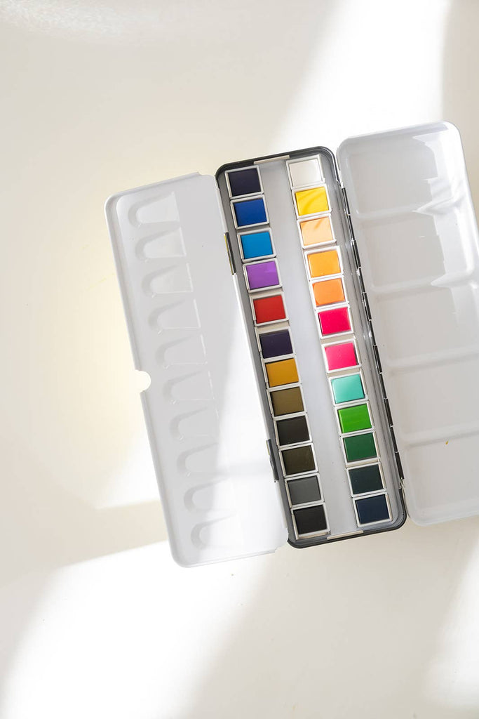 24 COLOR WATERCOLOR PAINT PALETTE