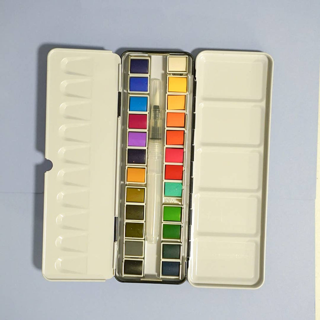 24 COLOR WATERCOLOR PAINT PALETTE
