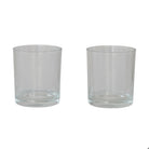 Hand-Woven Rattan Vase w Bow & Glass