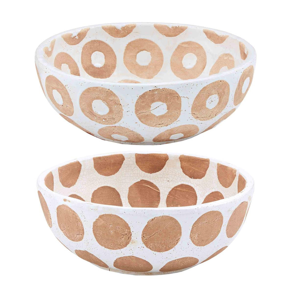WHITE TERRACOTTA BOWLS - IN STORE PICK UP ONLY!