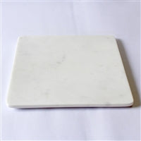MED. SQUARE MARBLE PLATTER 10" X 10" - WHITE - IN STORE PICKUP ONLY!