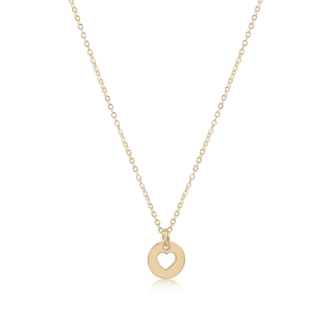 E NEWTON 16" NECKLACE GOLD - LOVE SMALL GOLD DISC