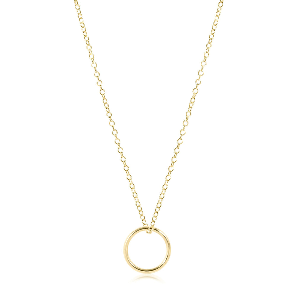 E NEWTON 16" NECKLACE GOLD - HALO GOLD CHARM