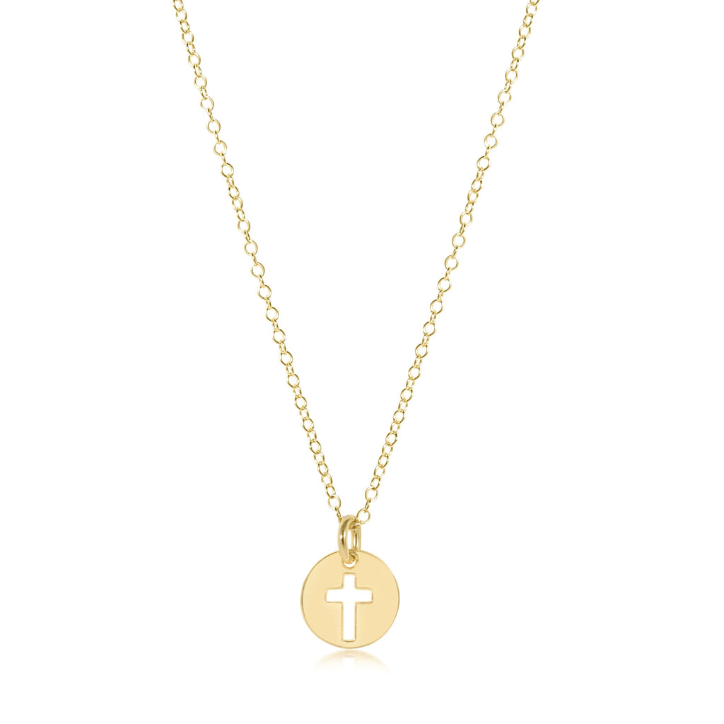E NEWTON 16" NECKLACE GOLD - BLESSED SMALL GOLD CHARM