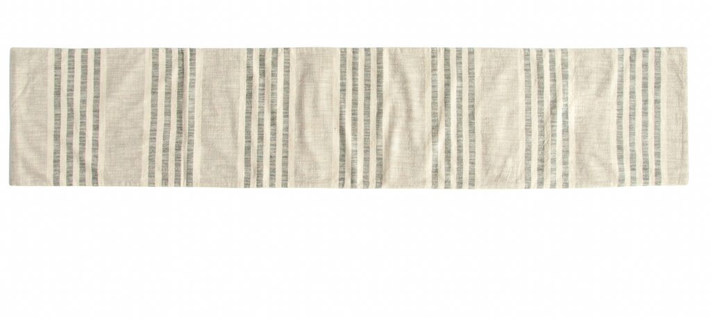WOVEN COTTON STRIPED TABLE RUNNER