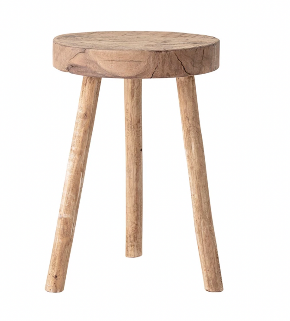 13" HIGH RECLAIMED WOOD STOOL - IN STORE PICK UP ONLY!