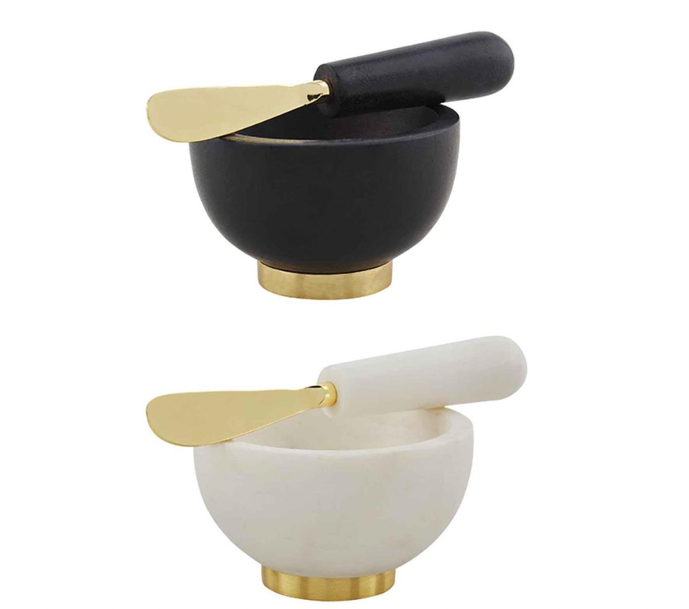 Bella White Marble Mortar Pestle Set