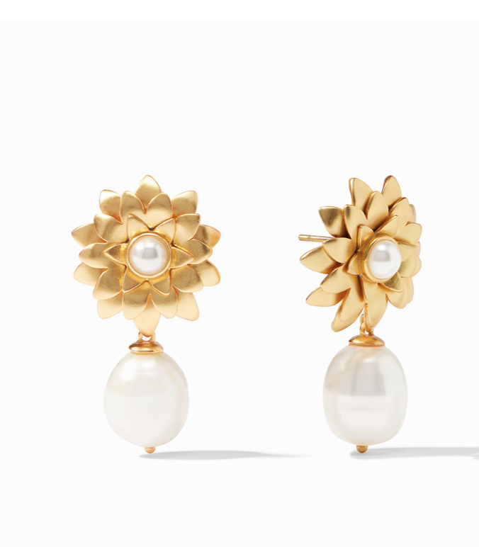JULIE VOS FLORA PEARL DROP EARRING