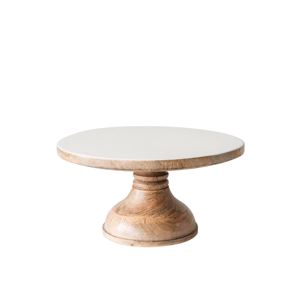 ENAMELED MANGO WOOD PEDESTAL- IN STORE PICK UP ONLY!