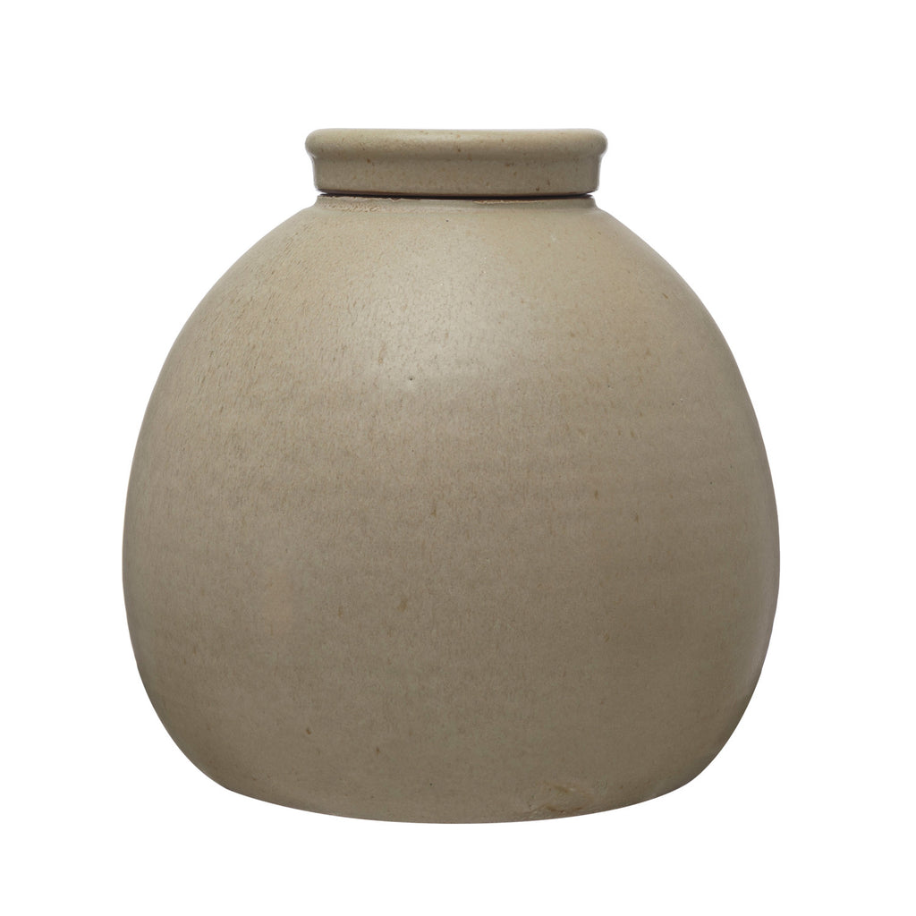 DECORATIVE STONEWARE GINGER JAR - IN STORE PICK UP ONLY!